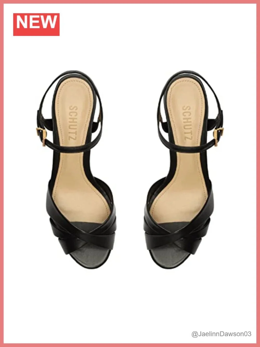 Platform Sandals Chunky Heel Leather Ankle Strap